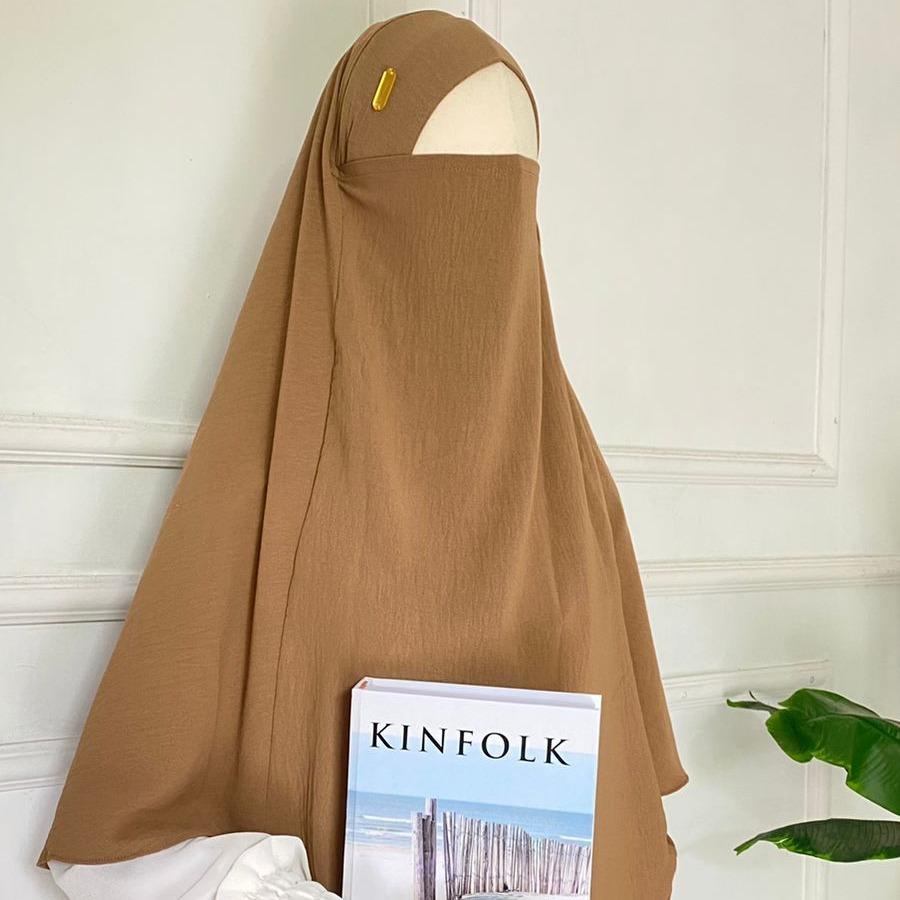 (S) Frenchkhimar free cadar tali / french khimar crincle