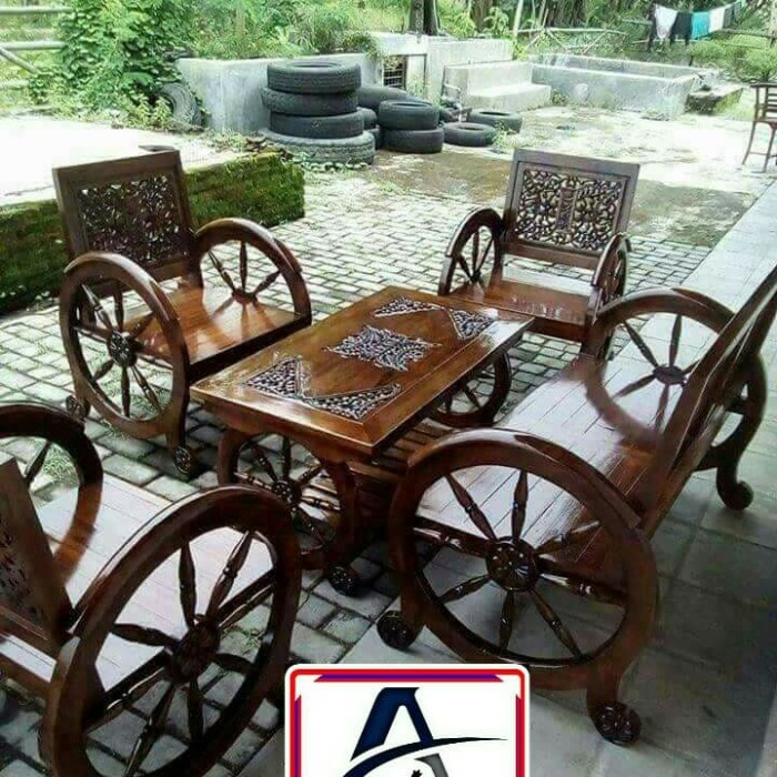 OM1 kursi tamu kursi sudut kursi taman kursi unik kayu jati jepara