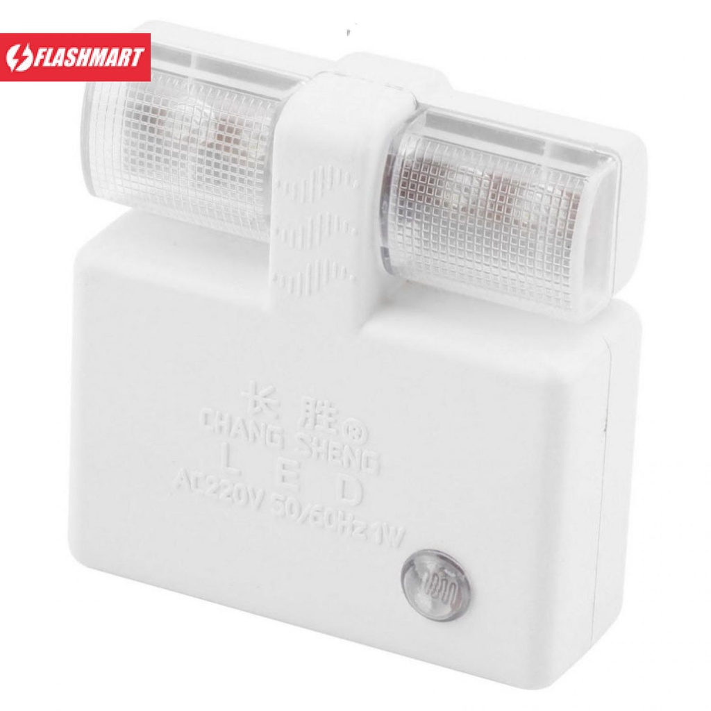 Flashmart  Lampu Tidur LED US Plug Sensor Cahaya Cool White 220V 1W - CS-007