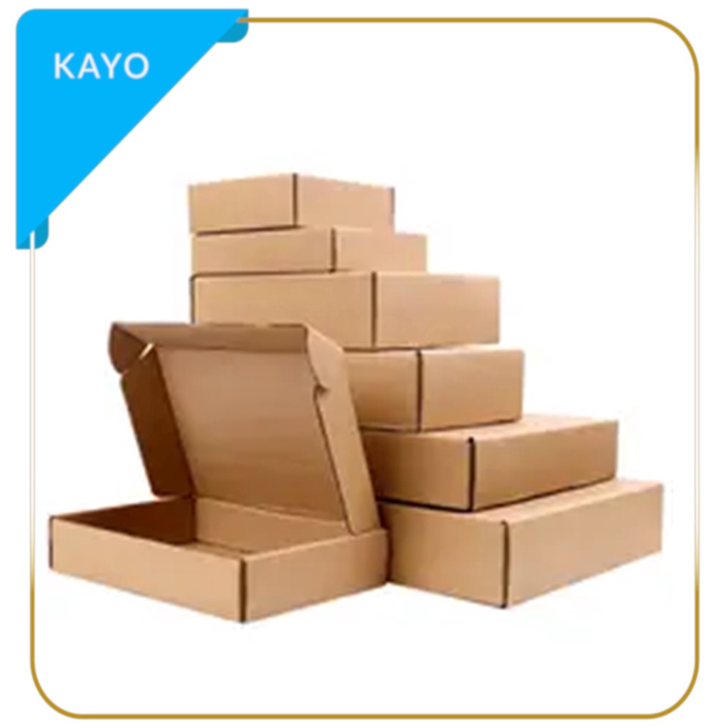 kardus coklat polos packaging baju kotak packing hadiah bahan karton