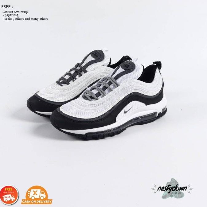 Sepatu airmax - Nike Air Max 97 Summit White Black - UNISEX