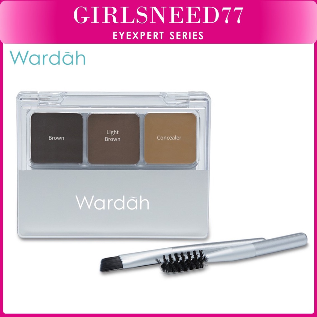 Wardah EyeXpert Eyebrow Kit - Hasil Tahan Lama (Eyebrow Powder) Girlsneed77 COD Bayar di Tempat Medan Beauty Cosmetics Skin Care Kosmetik Wajah Original BPOM Halal