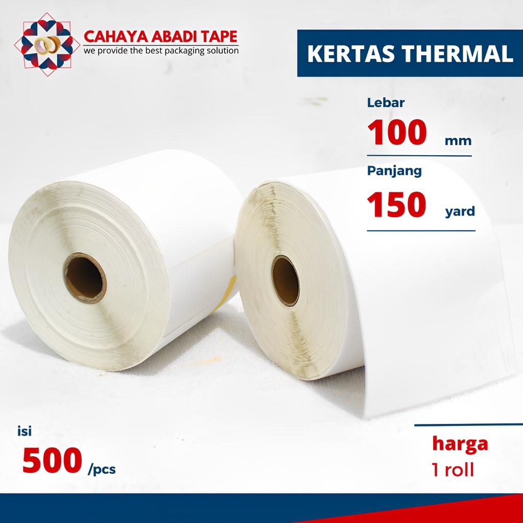 

KERTAS THERMAL LEBEL BARCODE 100 X 150 ISI 500 PCS TERMURAH