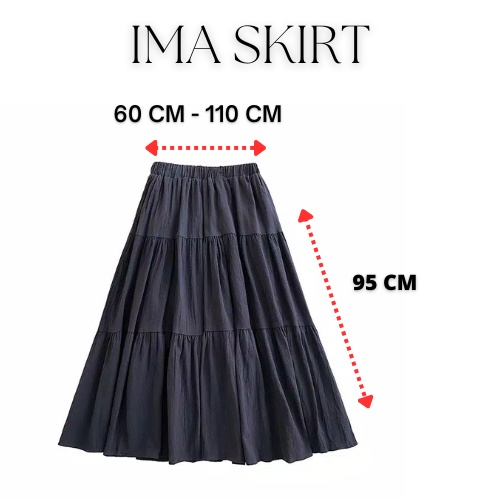 IMA SKIRT - FLOTTILICIOUS / ROK BESTSELLER / BAWAHAN WANITA / BAHAN KATUN RAYON /  KEKINIAN