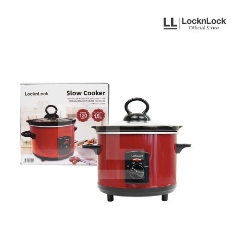 Lock n Lock Slow Cooker 1.5L - EJP136RED Ori Garansi ORIGINAL