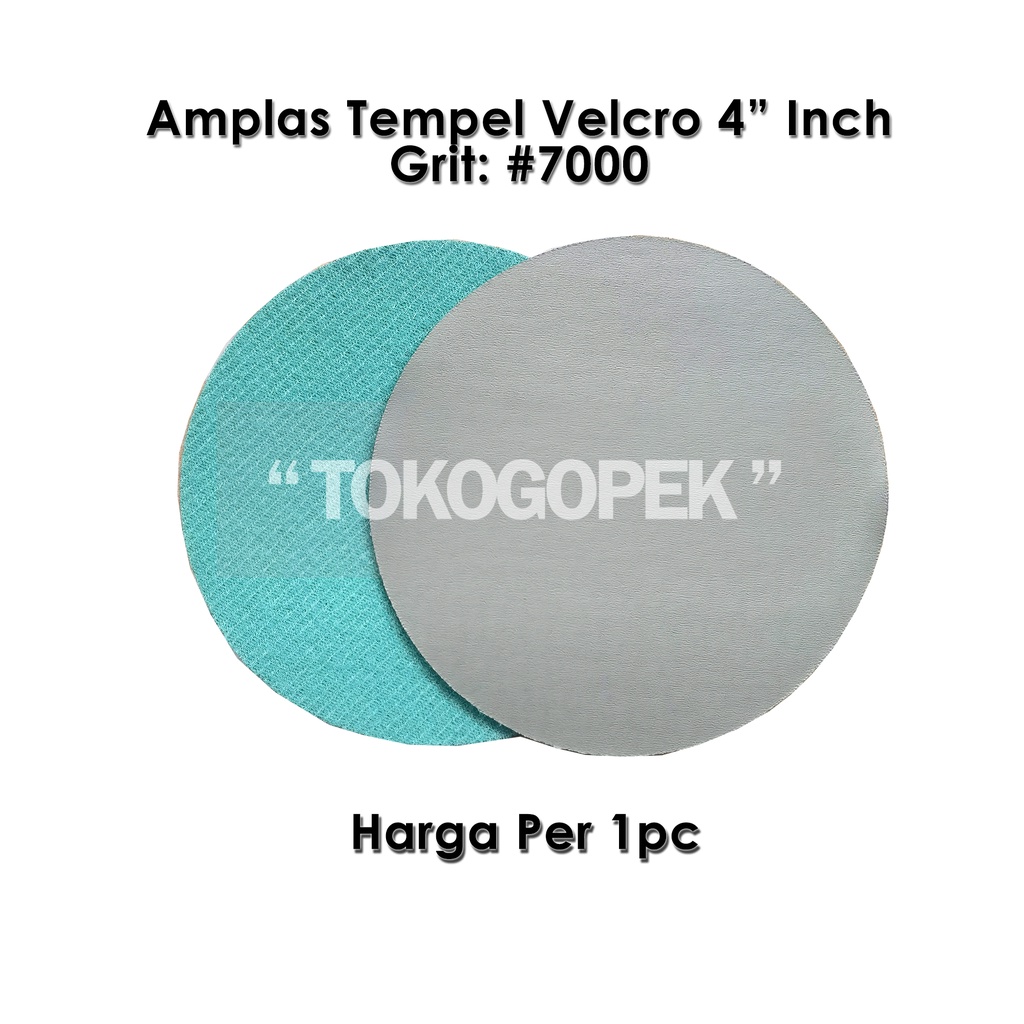 AMPLAS TEMPEL VELCRO 4&quot; INCH BULAT GRIT 7000 - 1PC