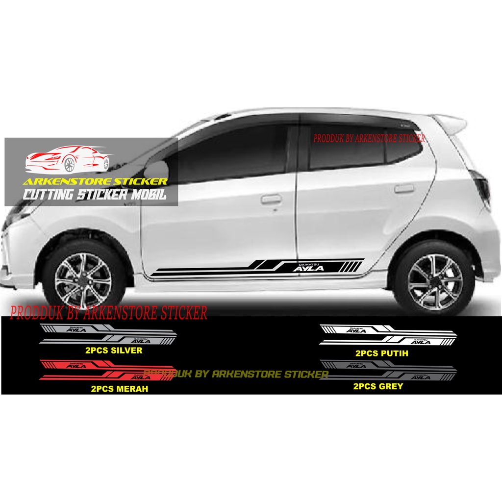 sticker mobil daihtasu ayla cutting sticker mobil ayla terbaru