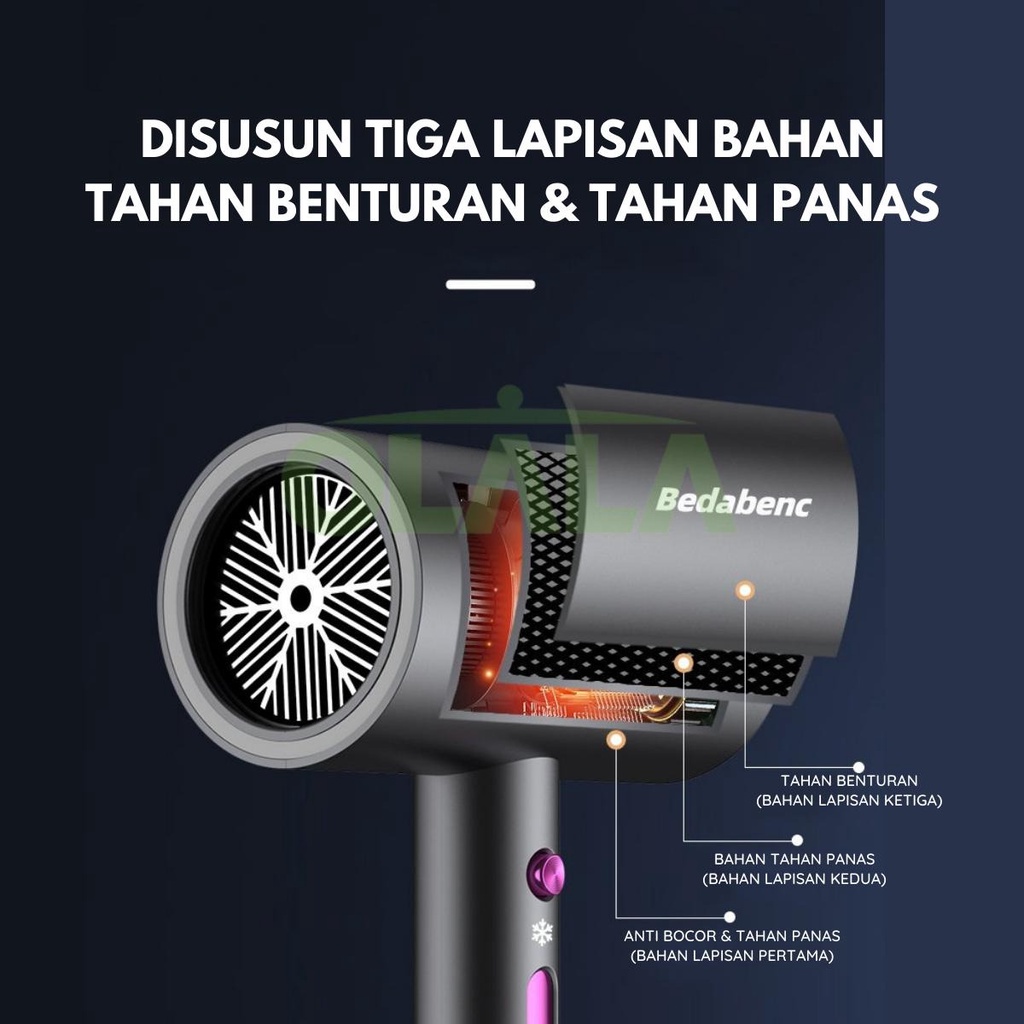 HAIRDRYER PENGERING RAMBUT PROFESSIONAL MULTIFUNGSI BT-2501