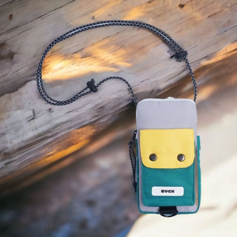 Tas HP Euck - Pocket Denhwa Button Grey