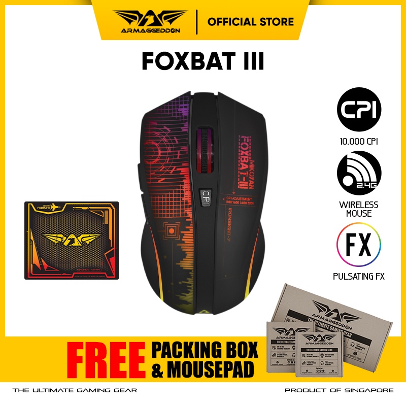 Armaggeddon Mikoyan Foxbat III  Ironsight-7 Wireless Gaming mouse - Garansi Resmi 2 Tahun