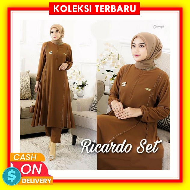 Kina Set By Alfashion/Setelan Ootd Wanita Hijabers Setcel Crinkle / One Set Crinkle / One Set Rayon 