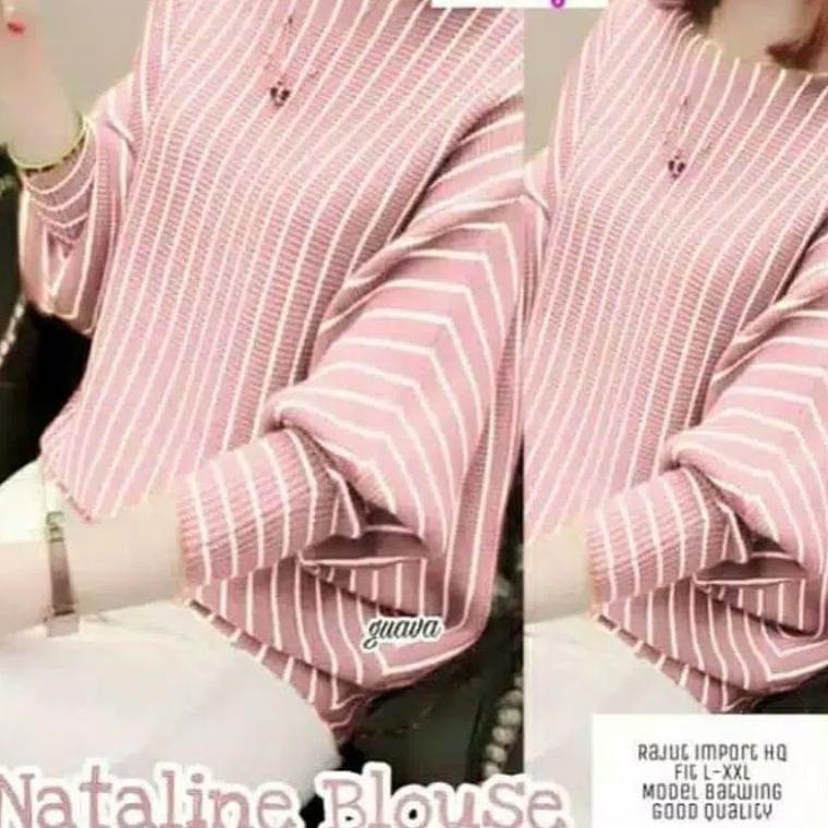 Sale Terbatas Best Seller - Lasperal Salur Rajut Batwing Premium Jumbo Ld 120 / Atasan Rajut Wanita 