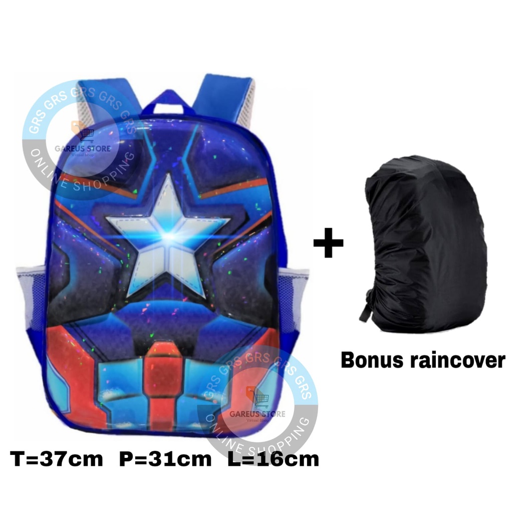 tas ransel backpack karakter sekolah TK-SD anak laki laki // tas ransel sekolah anak laki laki // tas timbul motip 3d