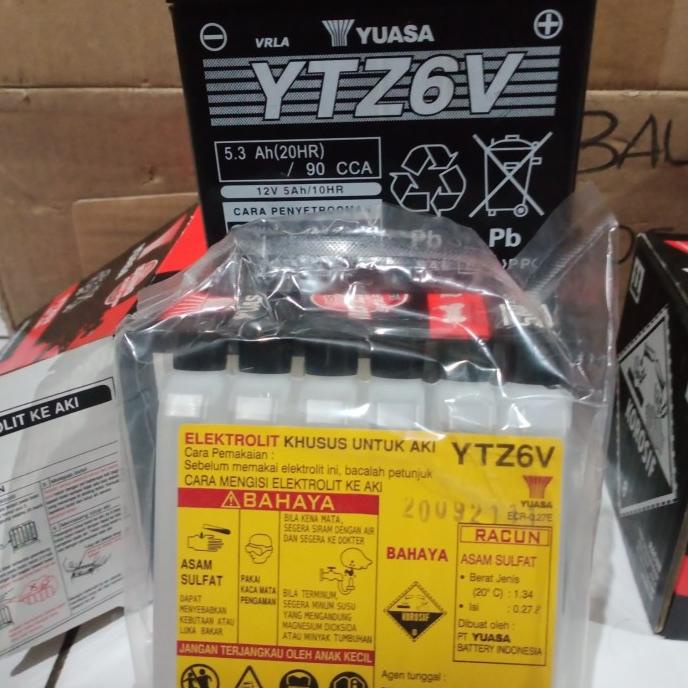 Aki Original Yuasa Ytz6V Vario 125/150 Fu Cbr150 Debezzz
