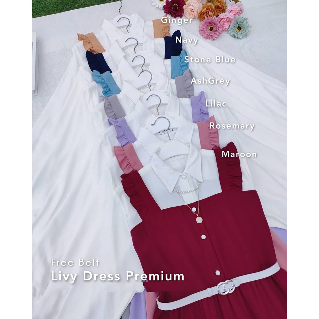 ✨ HILYA ✨ GAMIS LIVY REMPEL 3 SUSUN//GAMIS POLOS JUMBO//BAJU GAMIS WANITA TERBARU 2023