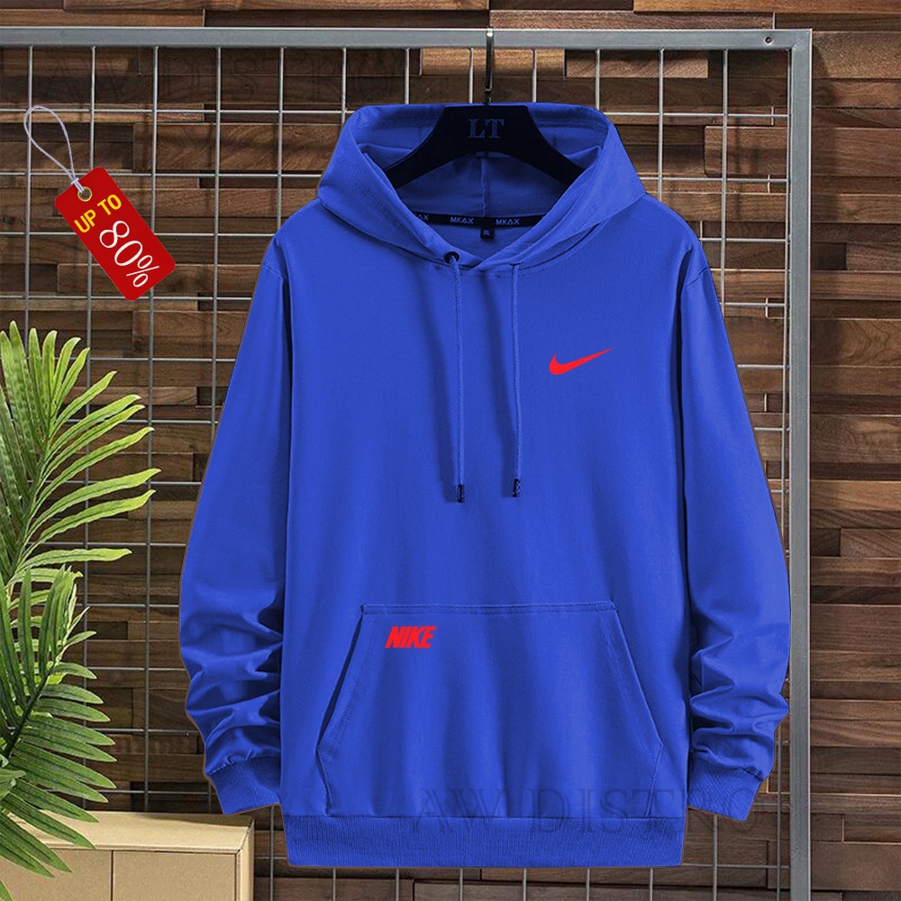 COD Promo Termurah Sweater Hoodie Modern A.B N1k3 Text Merah Premium Quality