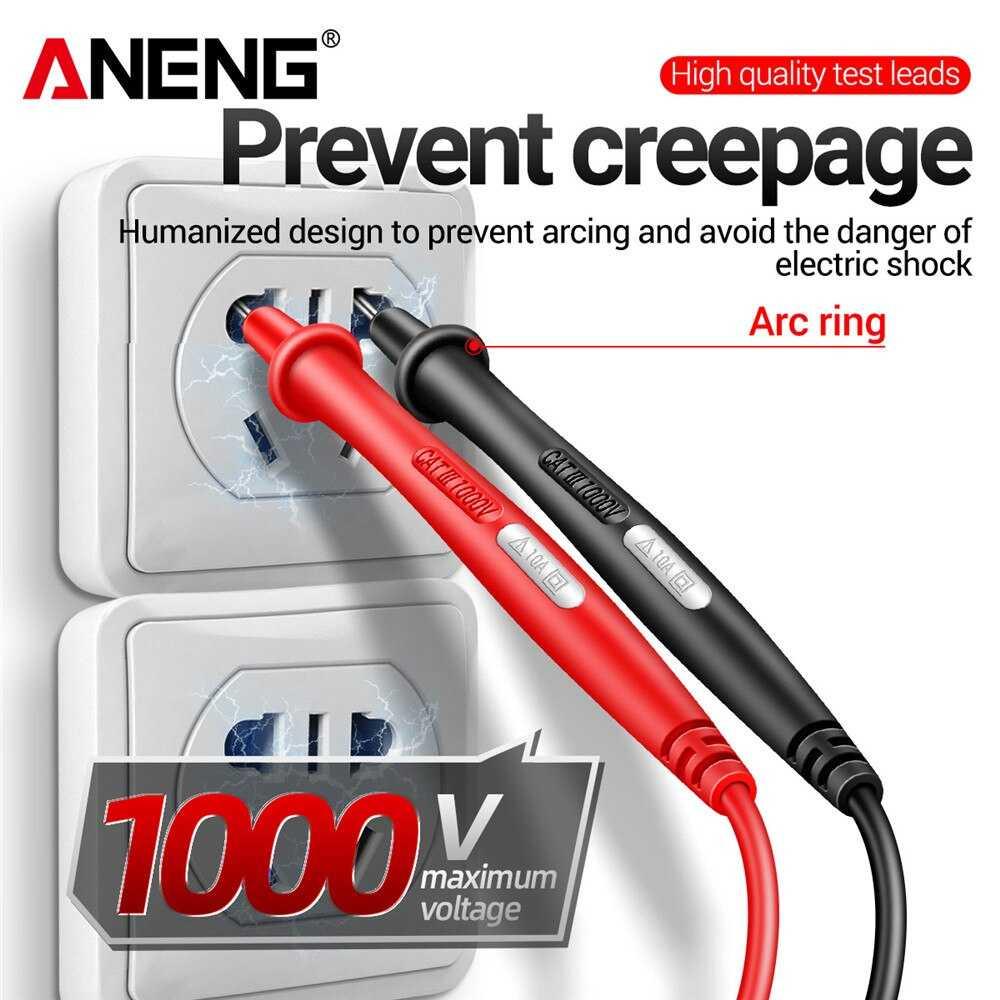 ANENG Kabel Digital Multimeter Test Lead Wire Retardant 10A 1000V - PT1009 - Black/Red