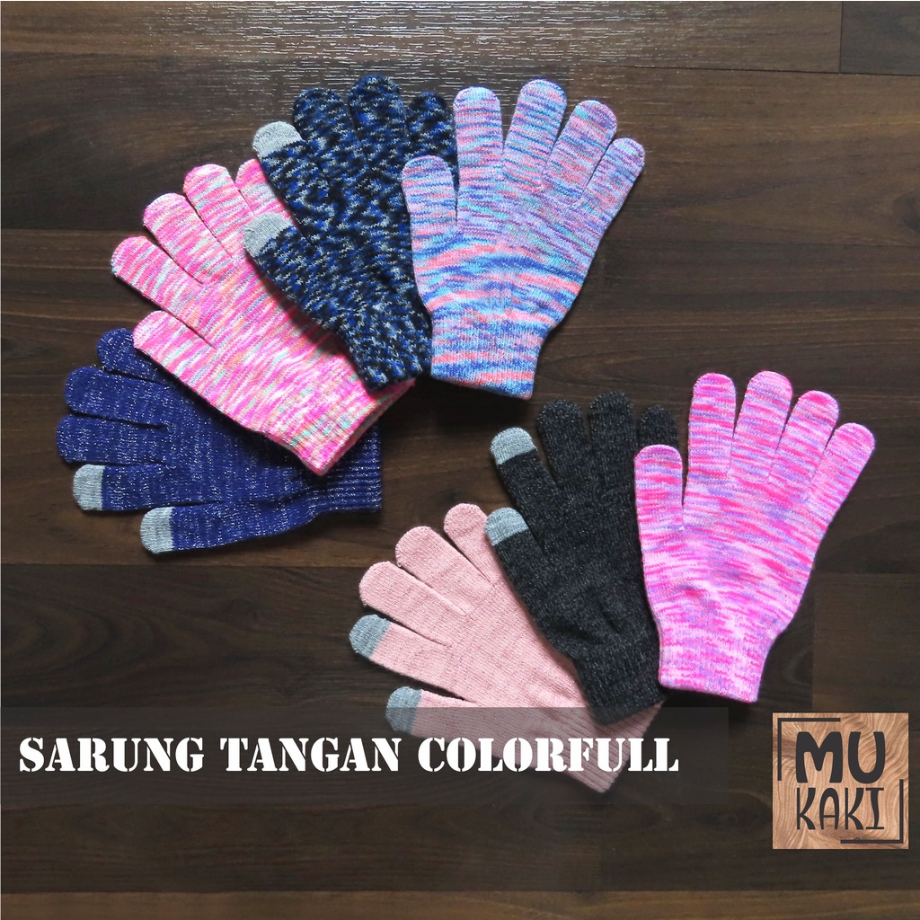 Sarung Tangan Remaja Warna Warni