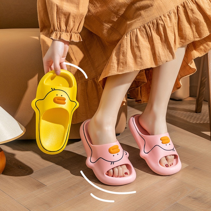 Lazy Bear Sandal Slip On PVC Cute Duck /Sendal Jelly Wanita /Sandal Perempuan Lucu / H31 Sendal Bebek /Wanita Pria Sendal Couple Lucu / Korea Soft Rubber Non Slip