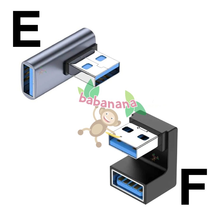 Adapter USB Elbow Type-C Type-A 3.0 3.1 Siku 90 Degree Converter L