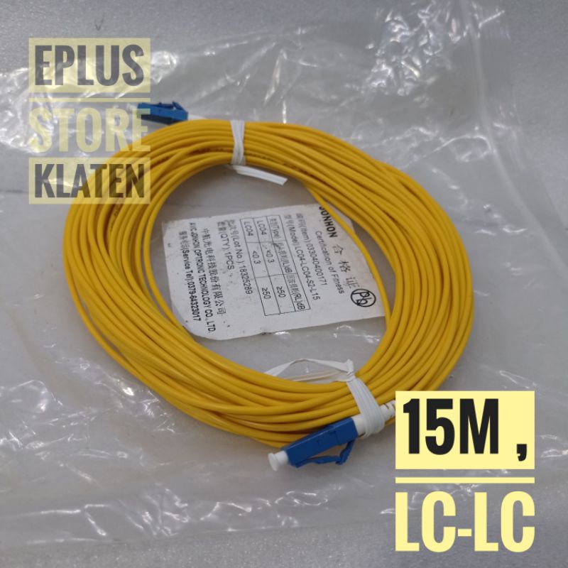 Kabel Patchcord 15M Patch Cord Fiber Optic UPC Patcore LC - LC K107