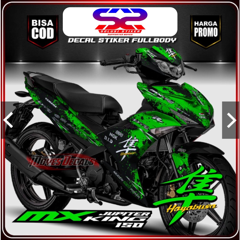 Decal Sticker Jupiter MX KING 150 Desain Hayabusa Hijau FullBody Decal Mx King FullBody