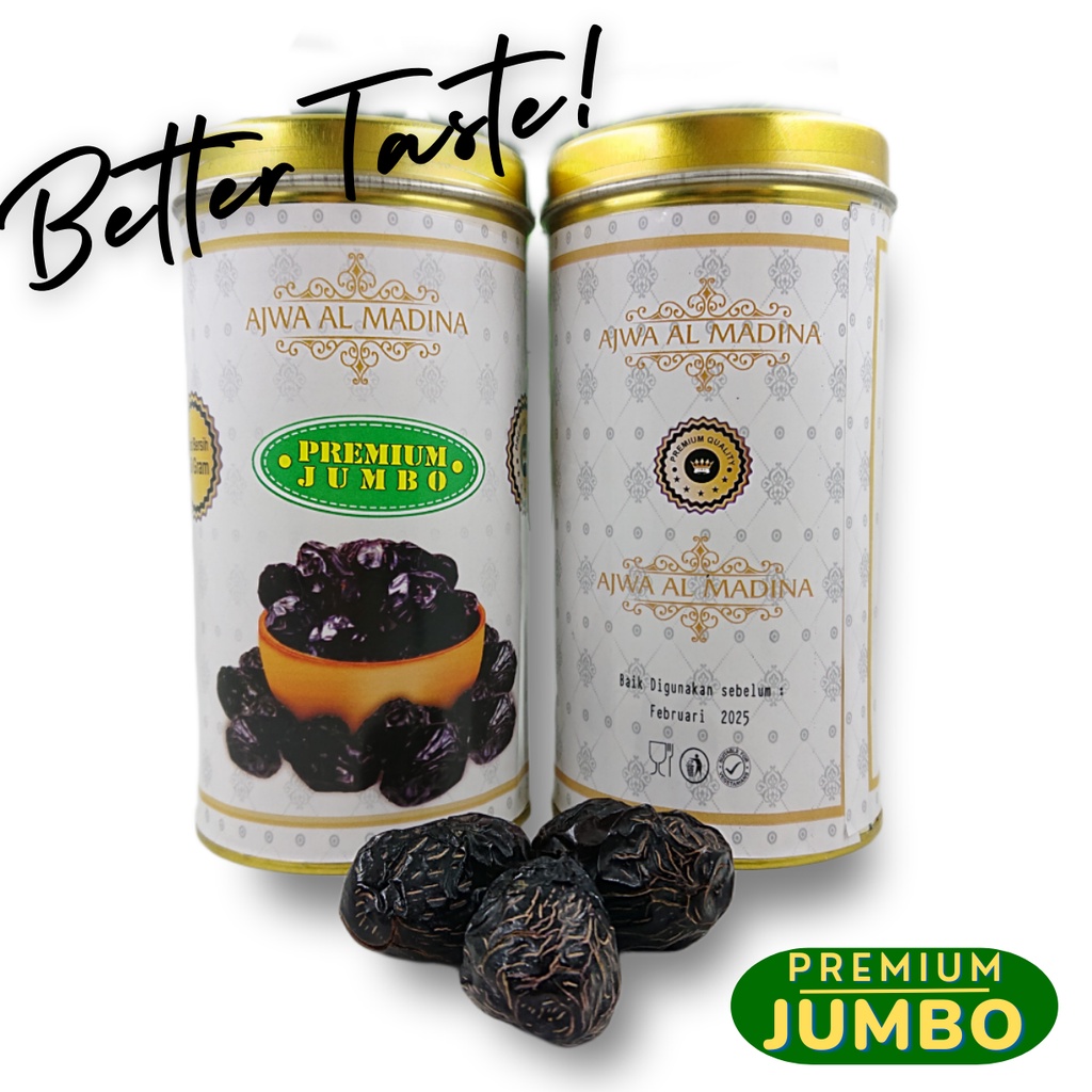 

Kurma Ajwa AL Madinah JUMBO PREMIUM 250 Gram 100 % KURMA AJWA PREMIUM JUMBO