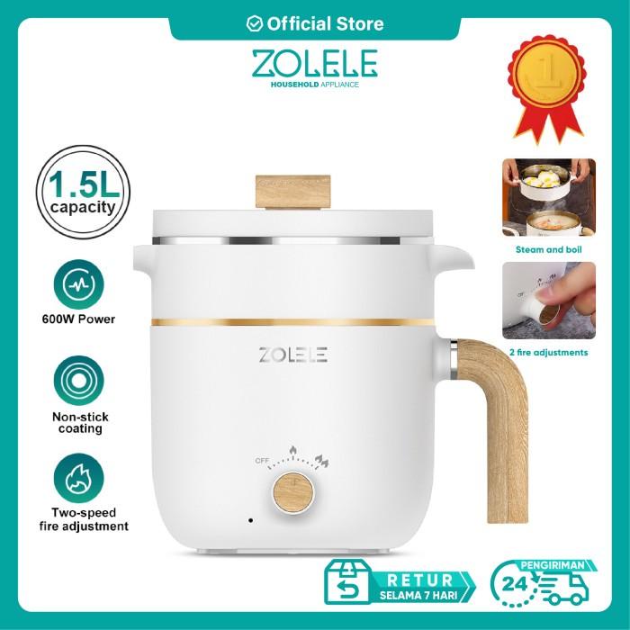 ZOLELE Panci Listrik Serbaguna 1.5L Elektri Cooker Penanak Nasi Frypan