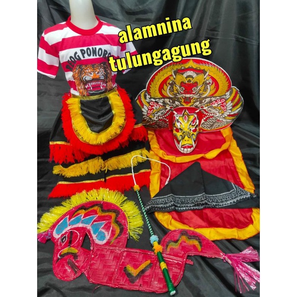 setelaen kaos reog ponorogo barongan devil kuda lumping cambuk udeng jawa