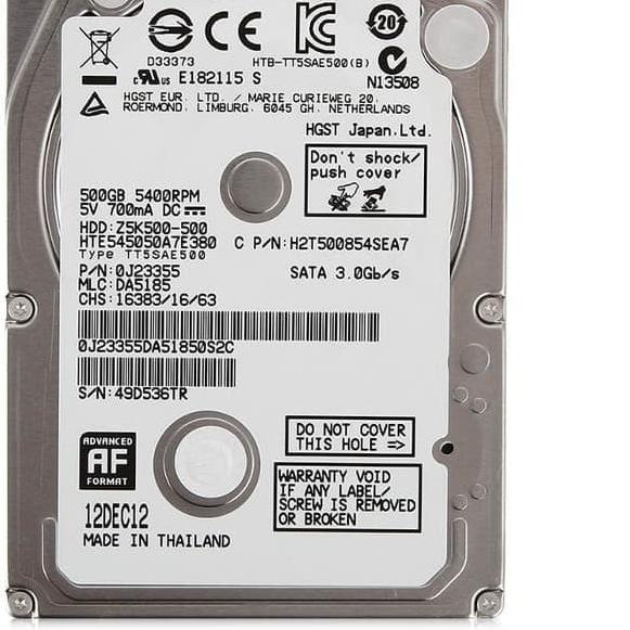 ❊ HARDISK LAPTOP 500GB HGST ▲