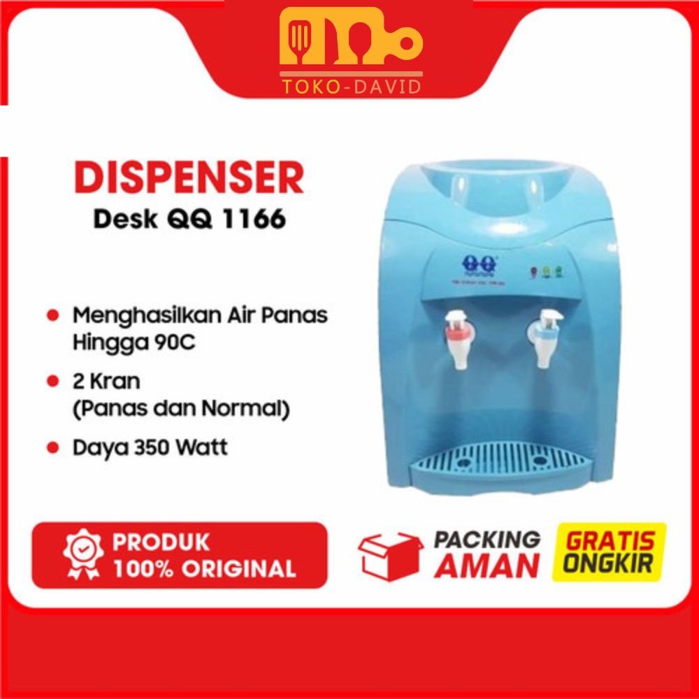 Dispenser Air Panas Merk QQ 1166 Tube Stainless Hot Biru / Dispenser Air