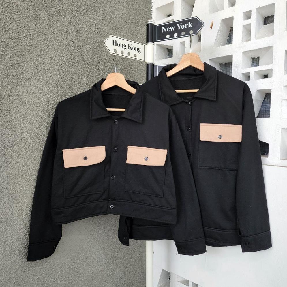 HARGA BERSAHABAT ( isi 2 pcs ) jaket sweater croope couple pasangan terbaru 2022 / jaket pasangan pa