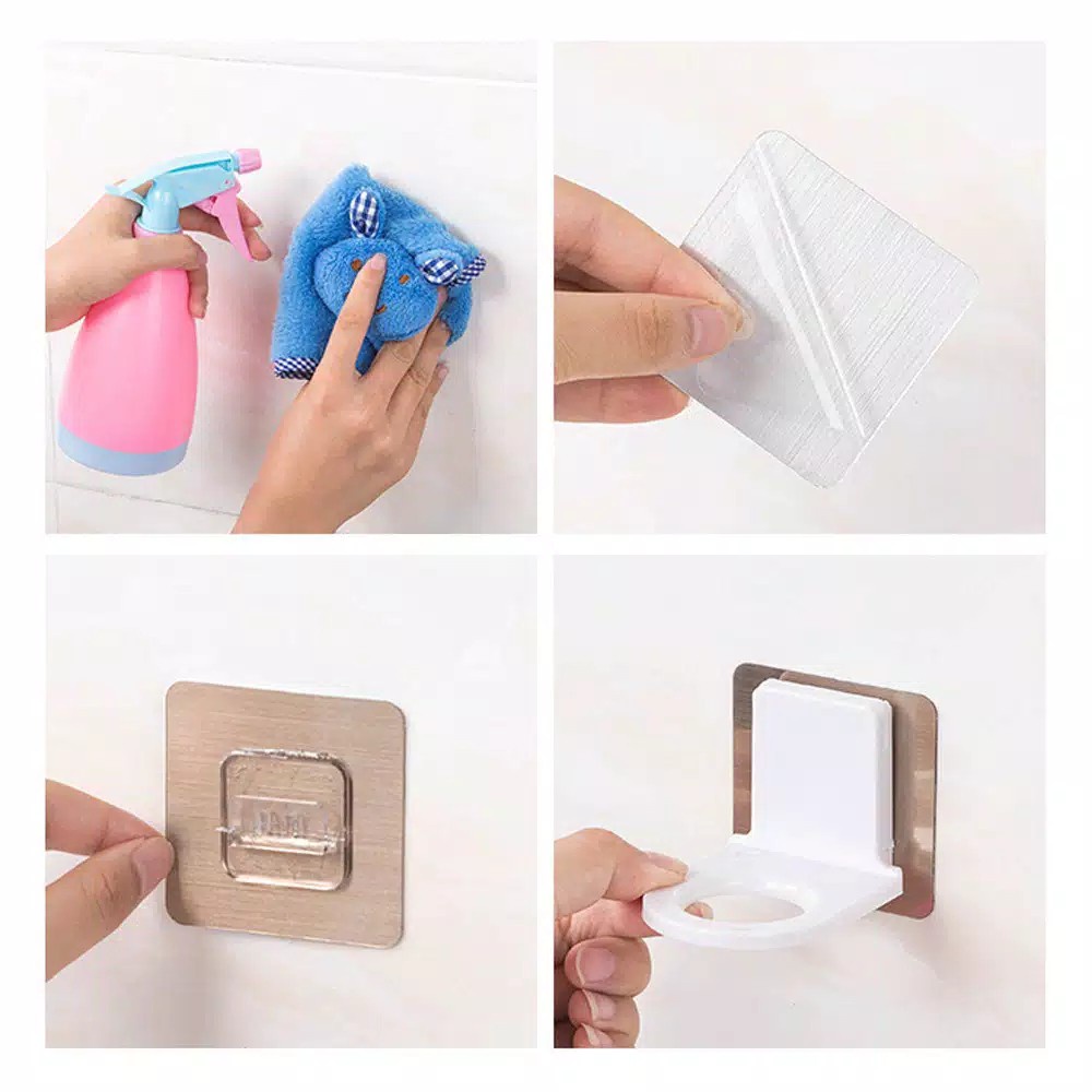 GP Gantungan Tempel Dinding Pengait Botol Dispenser Sabun Shampoo Untuk Kamar Mandi &amp; Dapur Serbaguna