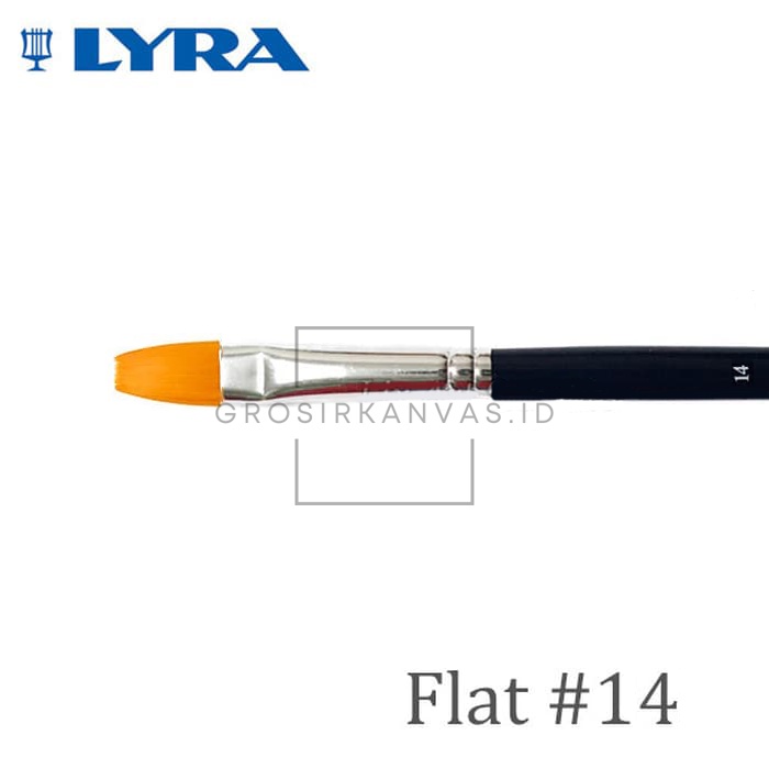 

Grosir Kuas Lukis Lyra Flat No. 14 - Kuas Lyra Datar - Taklon Art Brush Lyra