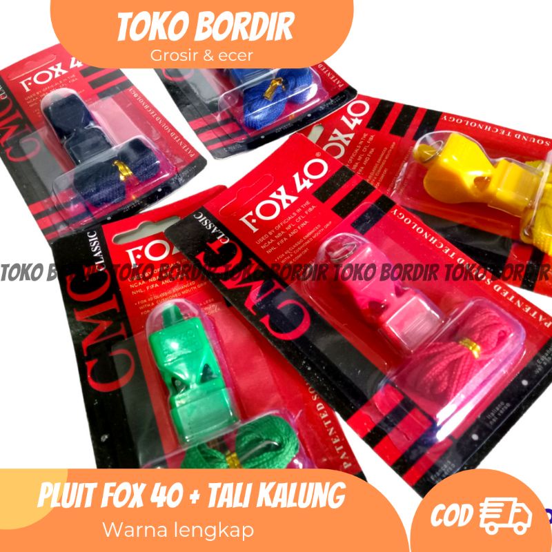 Pluit fox 40 + tali kalung / Pluit wasit / Pluit Pramuka