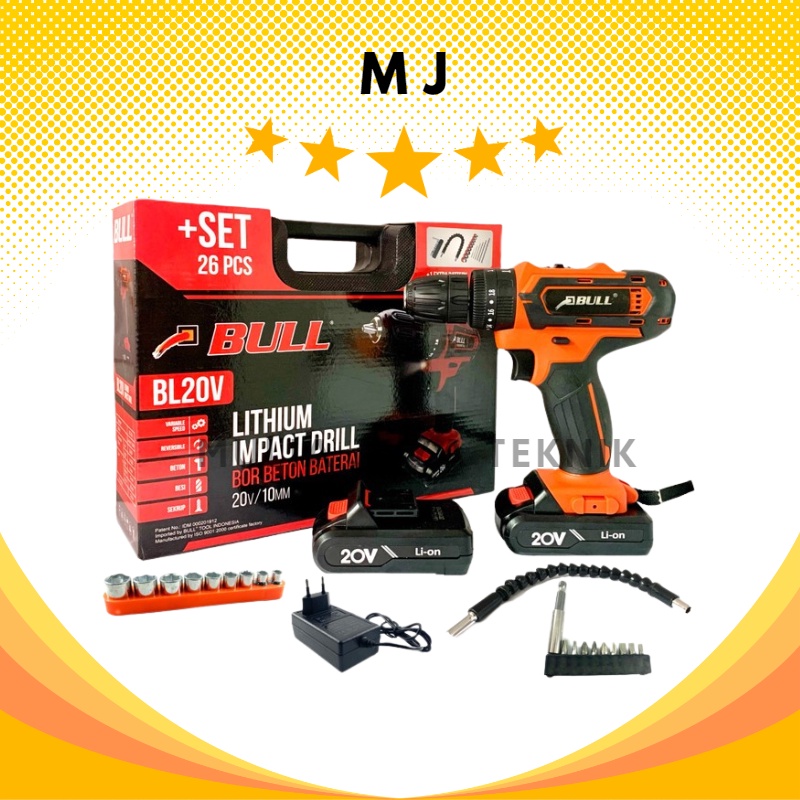 Bor Baterai Impact BL20V Bull / Bor Baterai Impact Bl 20V Bull / Bor Beton Impact Cordless Drill BL 