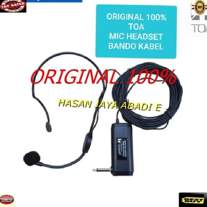 HJ69  TOA mic Headset Microphone mik bando kabel panjang