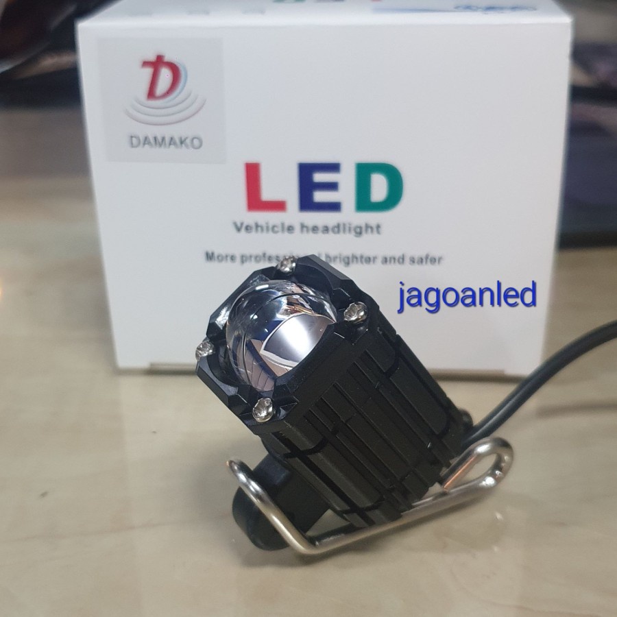 Lampu Tembak Sorot Mini Projie 1 Mata Led Hi Low 2 Warna Putih Kuning