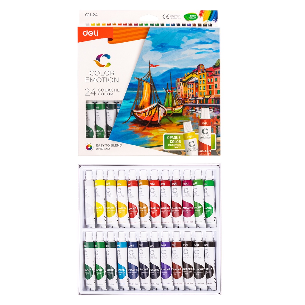 

Deli | Cat Acrylic (Acrylic Paint) Color Emotion | 24 Warna | EC11-24