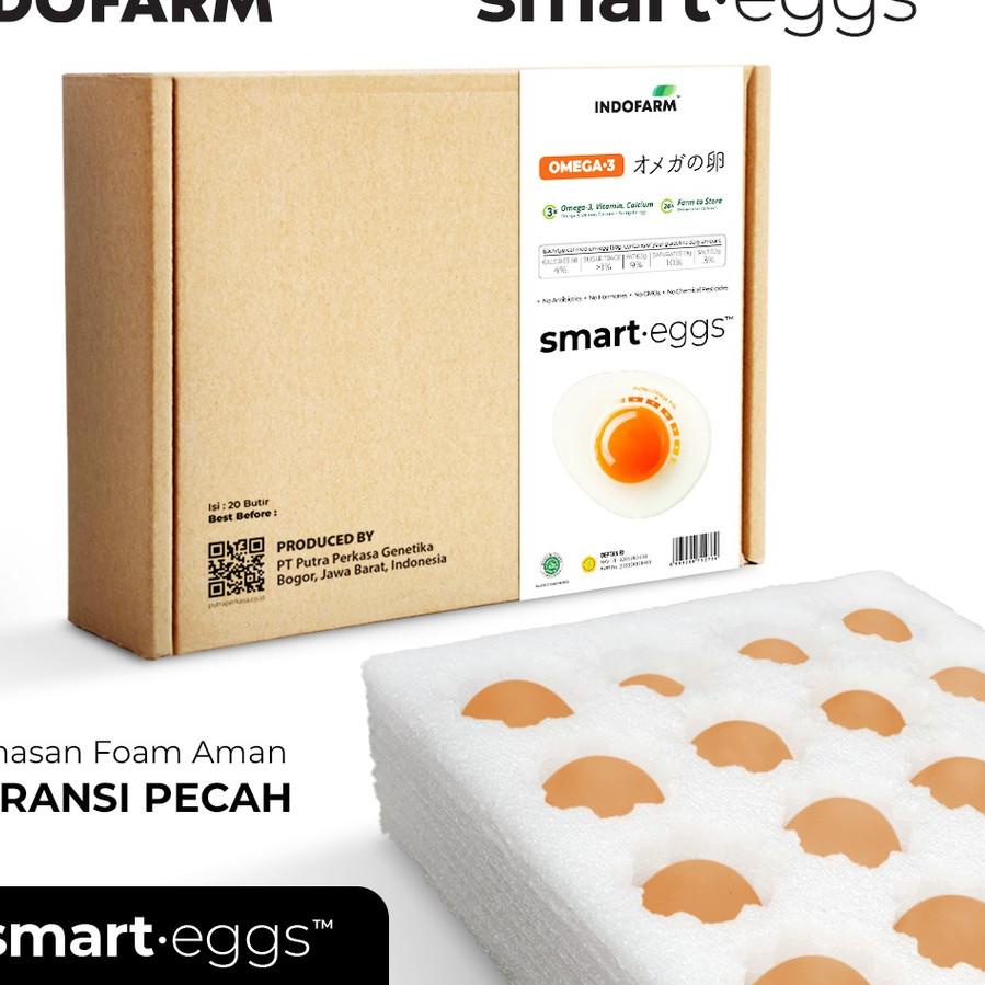 

♩ Indofarm Telur Omega 3 Organik Smart Eggs™ Isi 20 Butir ✱