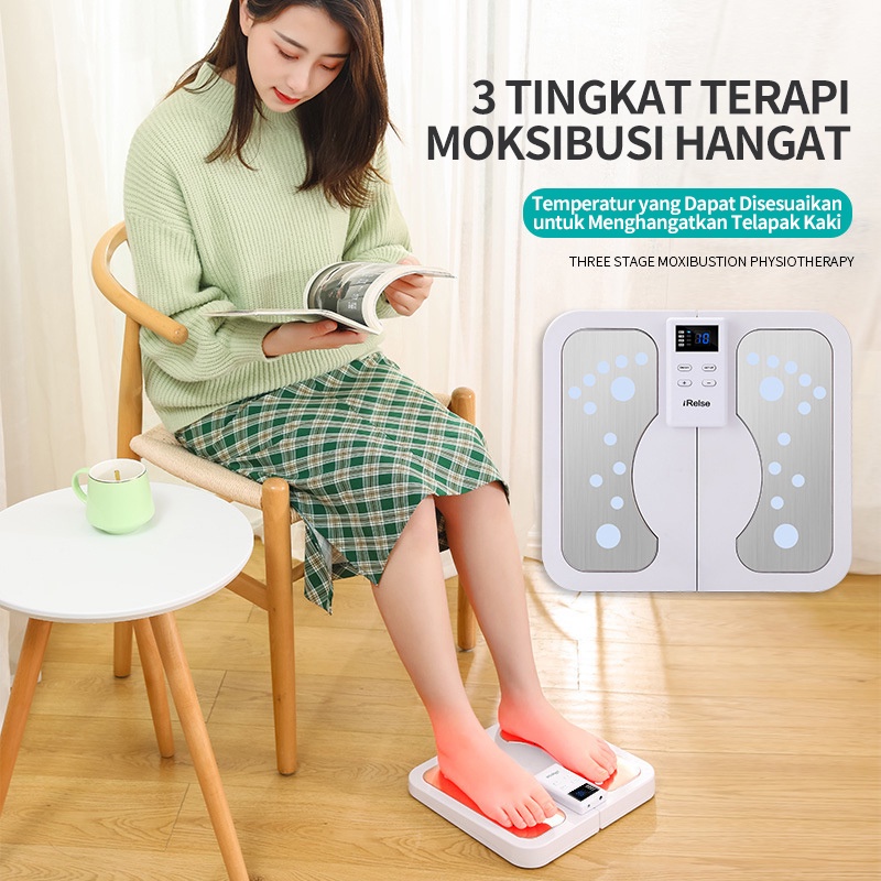 Pijat Kaki EMS / Pijat Listrik Fisioterapi Frekuensi Rendah Meridian Rumahan / Pijat Kaki Warna Putih / Pijat Kaki Portabel