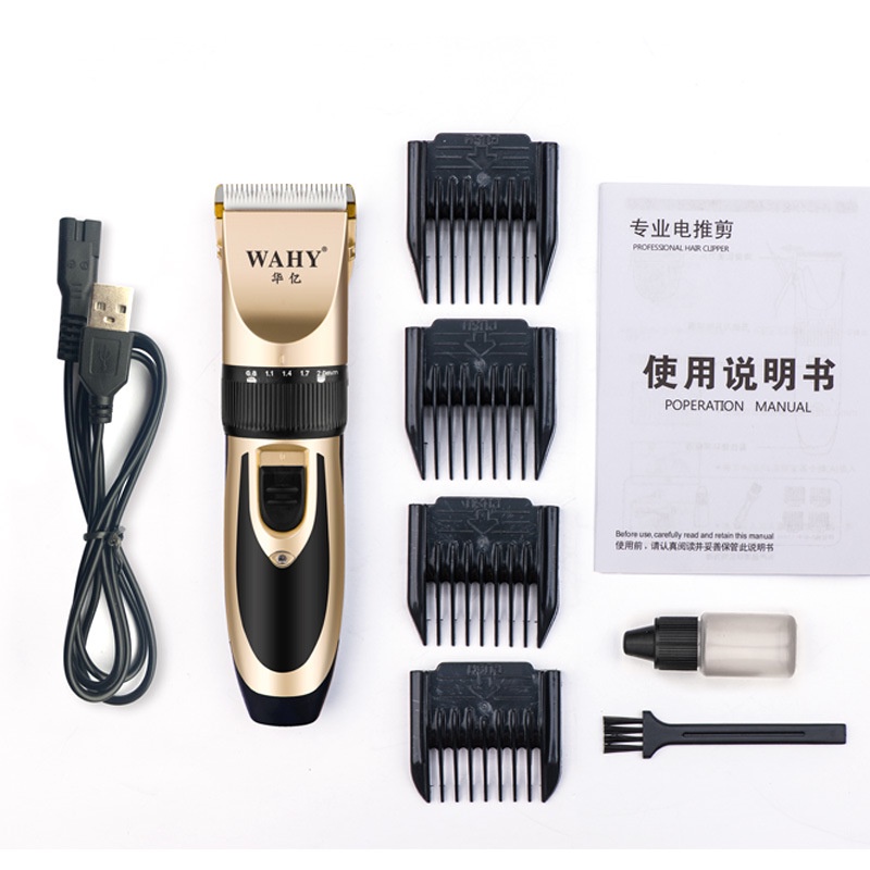 Alat Cukur Rambut Elektrik Mesin Cukur Hair clipper Cordless Professional Pemotong Rambut Professional Rechargeable Electric Hair Clipper Cordless Merk WAHY