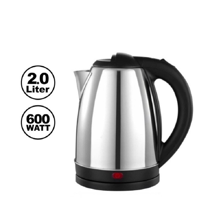 Teko Listrik Pemanas Air Hyq 2L 2 Liter Otomatis Kettle Electric Stainless