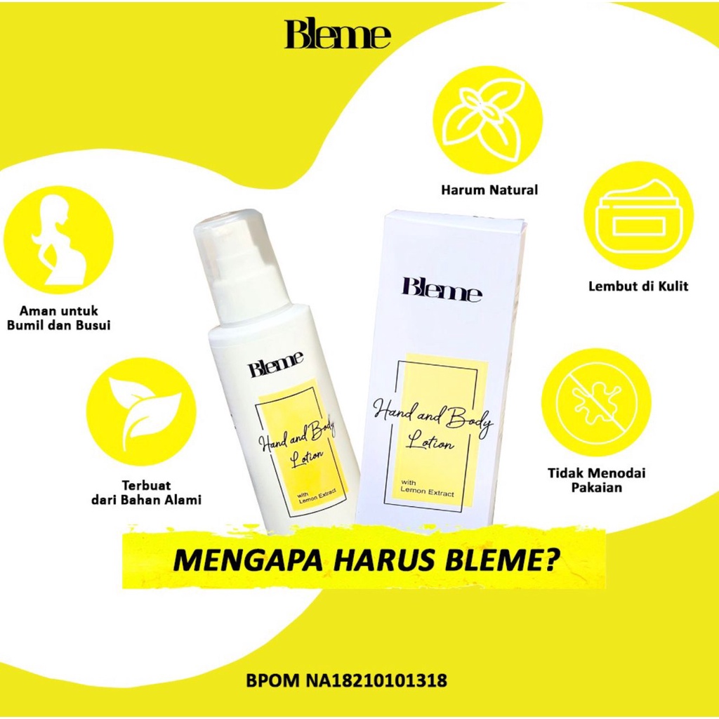 BLEME BODY LOTION ORIGINAL ASLI 100% BPOM WHITENING HAND BODY BLEME LOTION SERUM BLEME 100% ORI BPOM