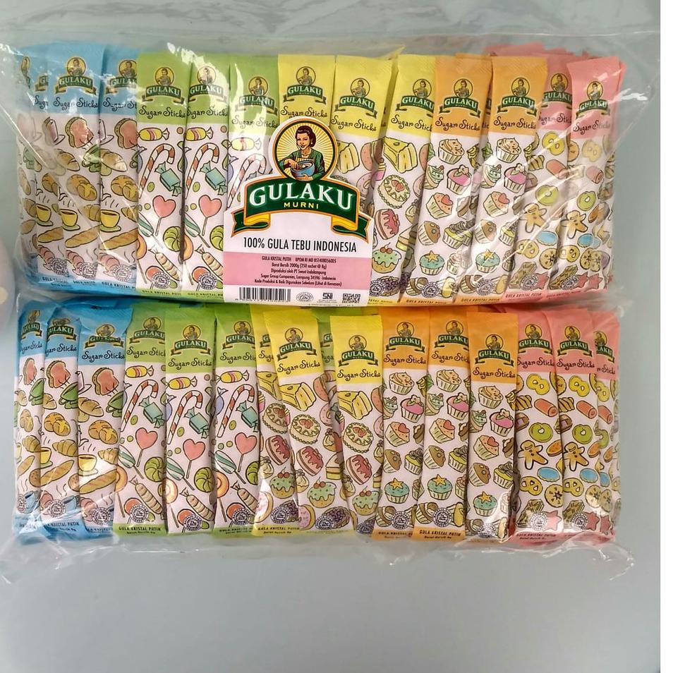 

♜ Tk Kelapa Dua - Gulaku Sticks / Gula Stik 250 sachet @ 8 gr (ed Feb 2024) ۝