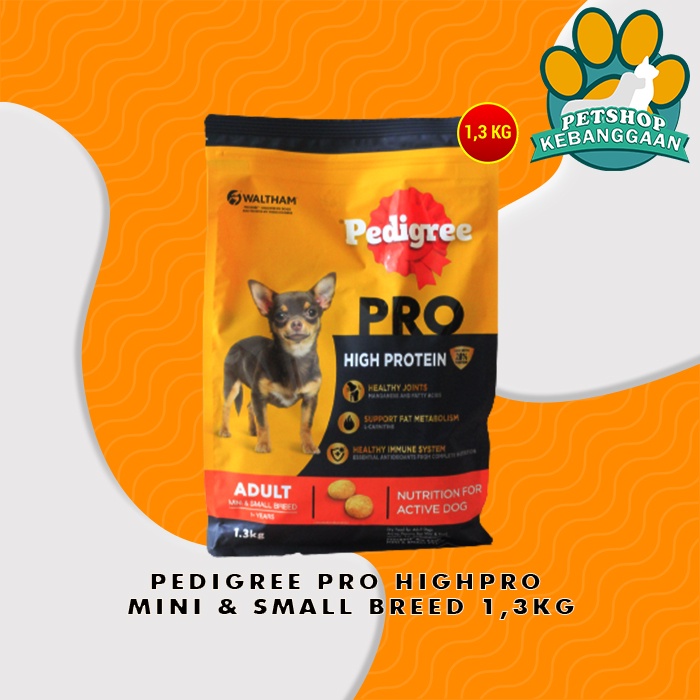 Makanan Anjing Pedigree Small Mini Breed Dog Food 1.3 KG