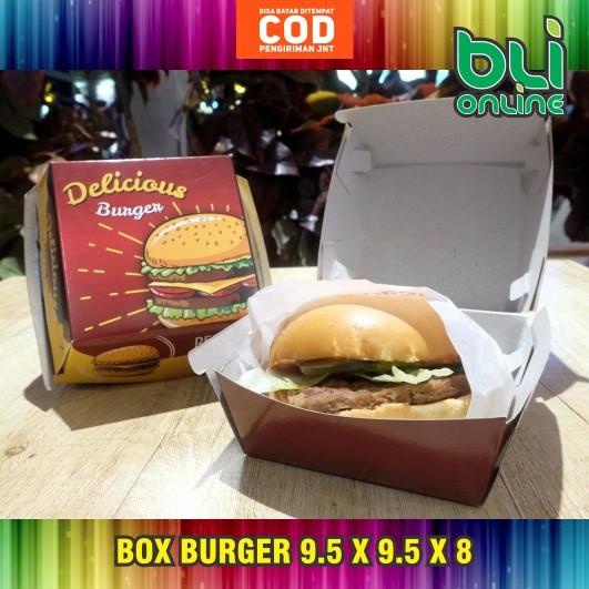 

Box Burger 9.5X9.5X8 Isi 50Pcs / Dus Burger / Kemasan Hamburger
