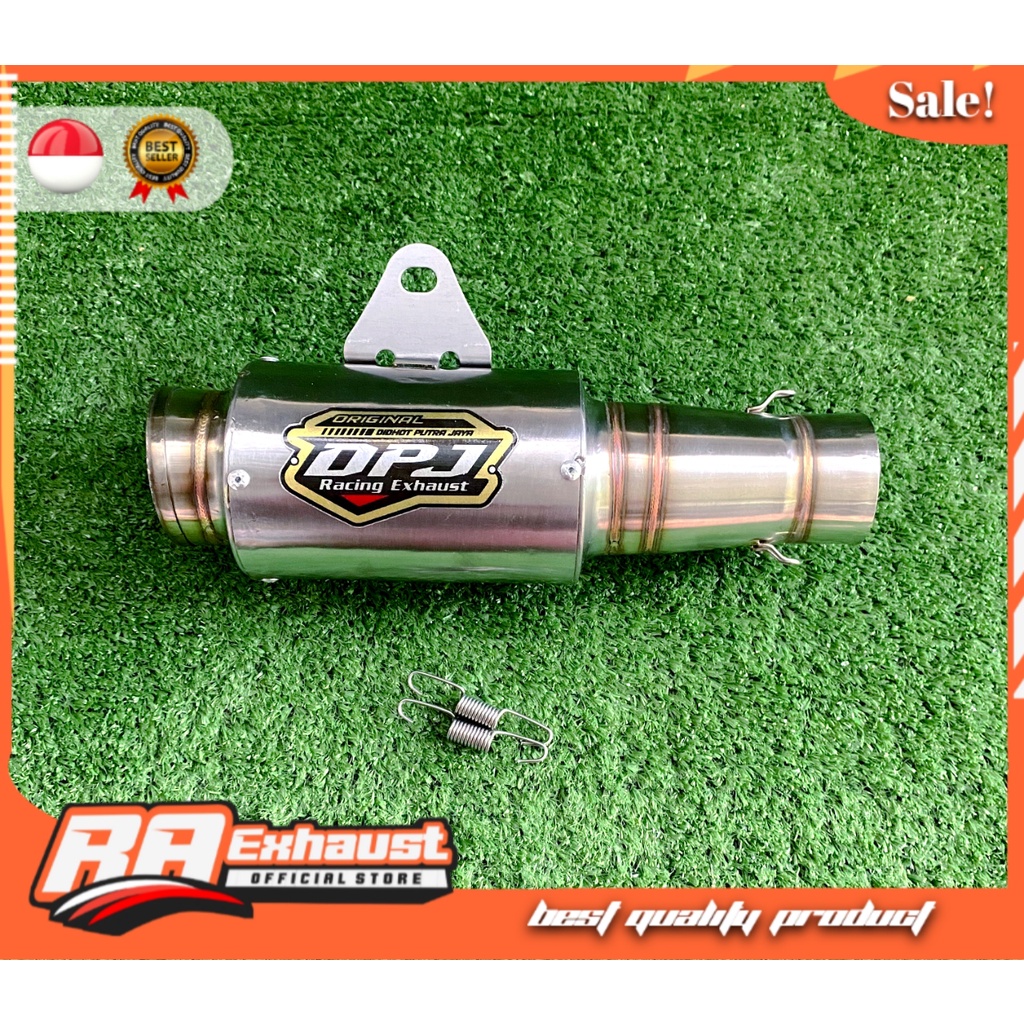 KNALPOT RACING DPJ CP2 CP3 MP5 UNIVERSAL INLET 50MM (SILENCER ONLY) PNP BEAT MIO VARIO AEROX NMAX SC