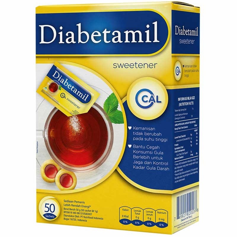 

Diabetamil Sweetener Box 50 sachet