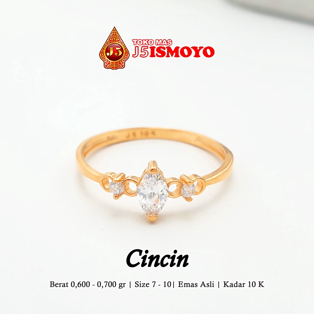 Cincin Emas 10 Karat Sunny J5 Ismoyo